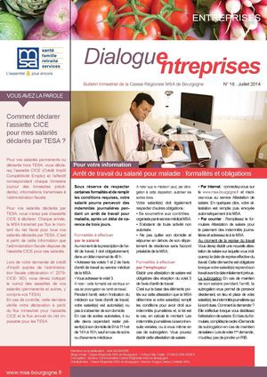 Dialogue entreprises n18