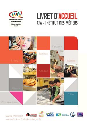 Livret d'accueil Institut des métiers Gironde