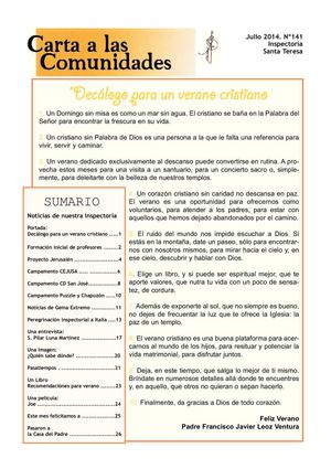 Nº 141 Carta Comunidades Julio 2014