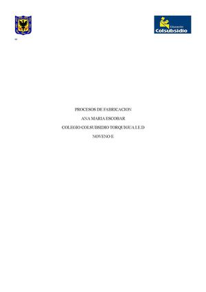 PROCESOS DE FABRICACIÓN