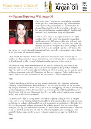 My Personal Experience With Argan Oil