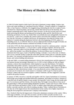 Hoskins & Muir | Largest stock of Aluminum Extrusions in the Country