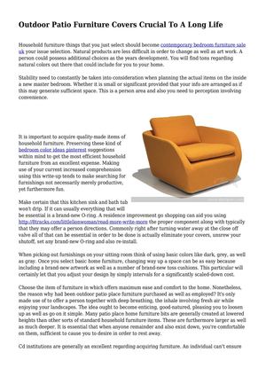 Calaméo Outdoor Patio Furniture Covers Crucial To A Long Life Outdoor Patio Furniture Covers Crucial, Hom Patio Furniture Cover