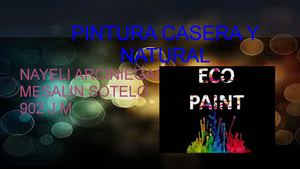 Pinturas caseras y ecologicas