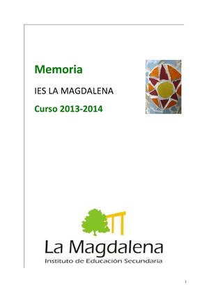 Memoria IES La Magdalena 2013/2014