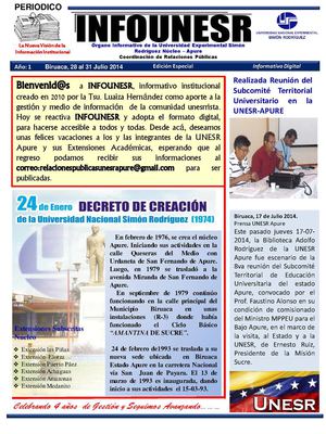 Periodico Digital InfoUnesr. I Edición