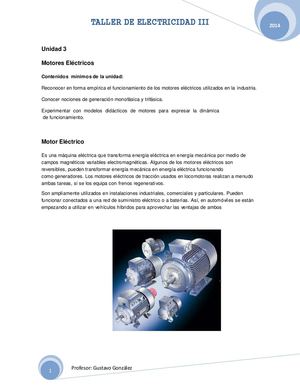 Unidad N° 3   Motores Electricos