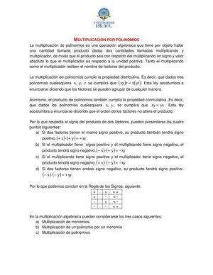 Multiplicación de polinomios