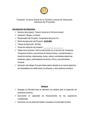 Proyecto Turismo social en la Región Insular