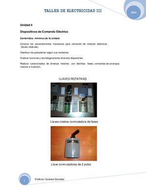 Unidad N° 4   Dispositivos de comando electrico