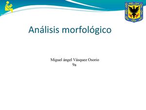 análisis morfológico 