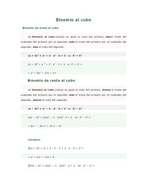 Ejercicios Cubo de un binomio