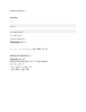 Ejercicios Suma y diferencia de cubos