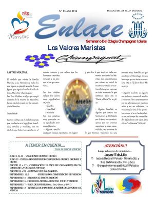 ENLACE Nº 18 AÑO ESCOLAR 2014 COLEGIO CHAMPAGNAT