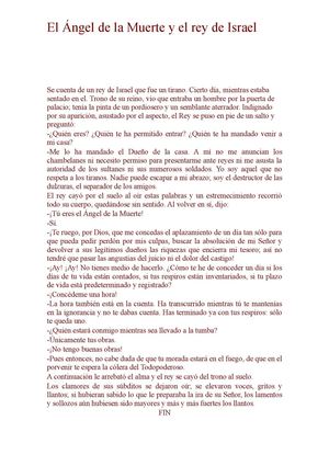 El Ángel de la Muerte y el rey de Israel