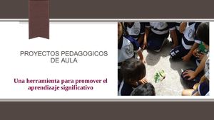 PROYECTOS PEDAGOGICOS DE AULA