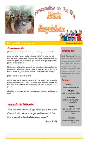 Maria Magdalena, el premio a la Fe