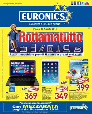Volantino Euronics Gallimberti fino al 17 agosto 2014