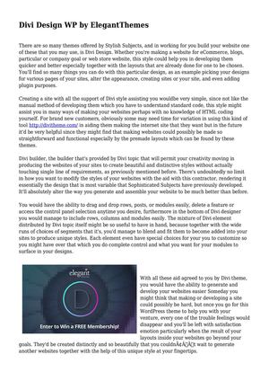 Divi Design WP by ElegantThemes