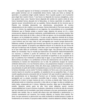 El cuidado del Medio Ambiente y la Novela