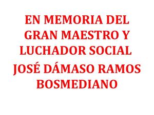 UN 29 DE JULIO NACIÓ JOSÉ RAMOS BOSMEDIANO, EX SECRETARIO GENERAL DEL SUTEP