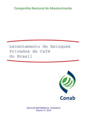 Levantamento de Estoques Privados Café no Brasil mar/2014