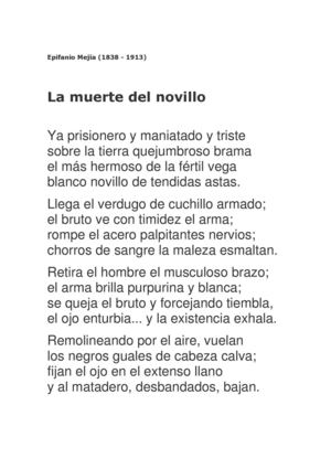 LA MUERTE DEL NOVILLO PARA 3