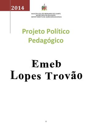 PPP EMEB Lopes Trovão 2014