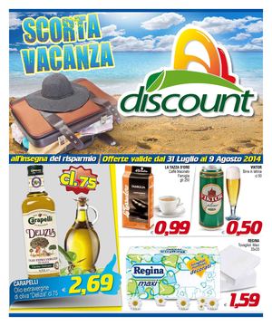 Volantino Al Discount dal 31 Luglio al 9 Agosto 2014