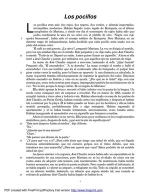 Los pocillos, Mario Benedetti