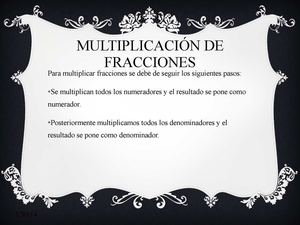 MULTIPLICACIÓN DE FRACCIONES