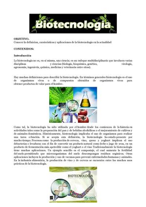 LA BIOTECNOLOGIA- PORTADA