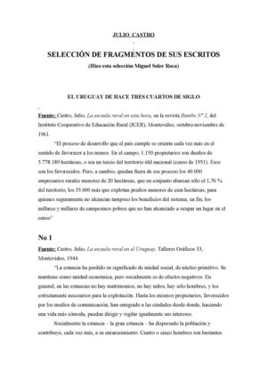 Fragmentos de las obras del Maestro Julio Castro