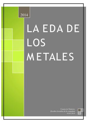 EDAD DE LOS METALES