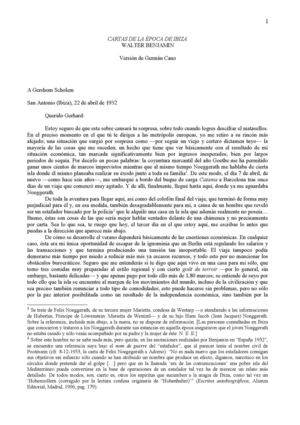 Walter Benajmin - Cartas