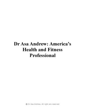 Dr Asa Andrew America’s Health and Fitness Professional