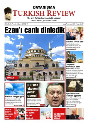 Dayanisma Gazetesi - Turkish Review - Temmuz 2014 - Sayi 38