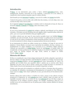 El ábaco y su historia