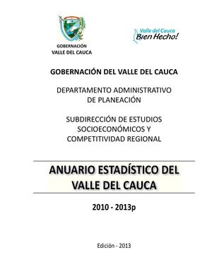 Anuario Estadístico Valle del Cauca