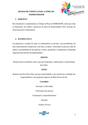 Código de Conduta FE 2014