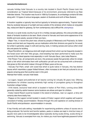 5 star accommodation vanuatu