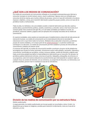 QUÉ SON LOS MEDIOS DE COMUNICACIÓN