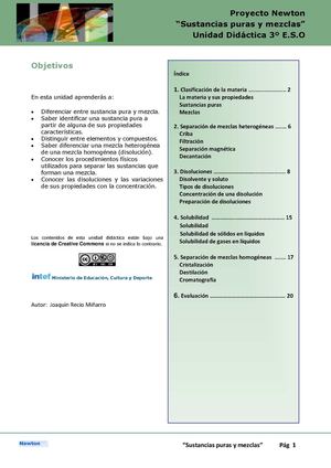 Mezclas y Sustancias