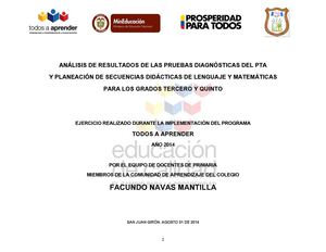 ANÁLISIS DE RESULTADOS Y PLANEACIÓN DE SECUENCIAS DIDÁCTICAS
