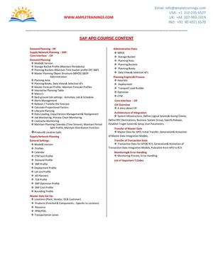 SAP PLM Course | Product Lifecycle Manegement Online Training at Ample Trainings