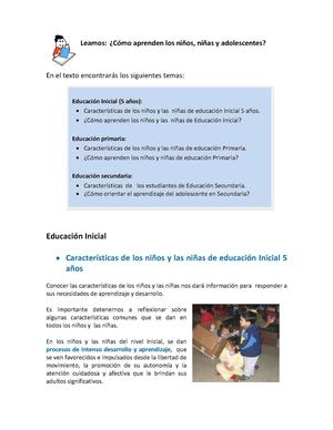 caracteristicas de las niñas y niños elizabeth