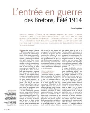 L’entrée en guerre des Bretons, l’été 1914