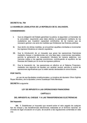 LEY DE OPERACIONES FINANCIERAS