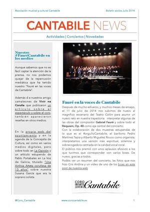Cantabile News julio 2014