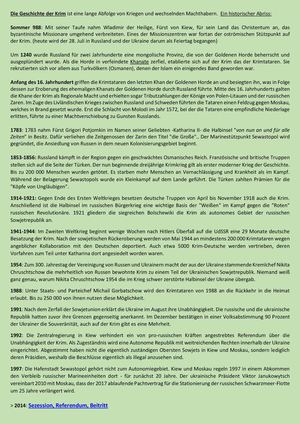 Die Geschichte der Krim